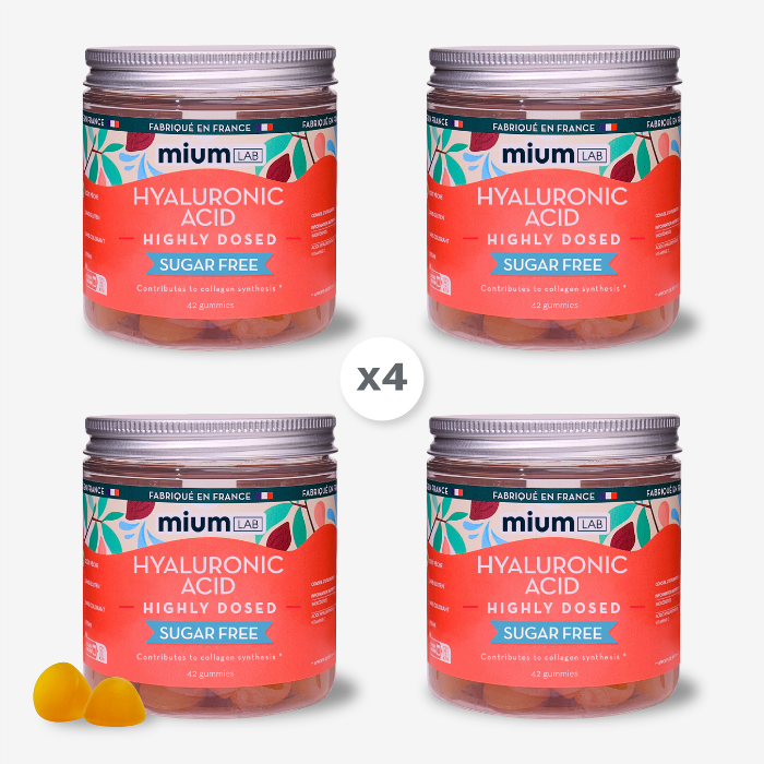 SUGAR-FREE HYALURONIC ACID GUMMIES | Super pack | 4 x 21 days