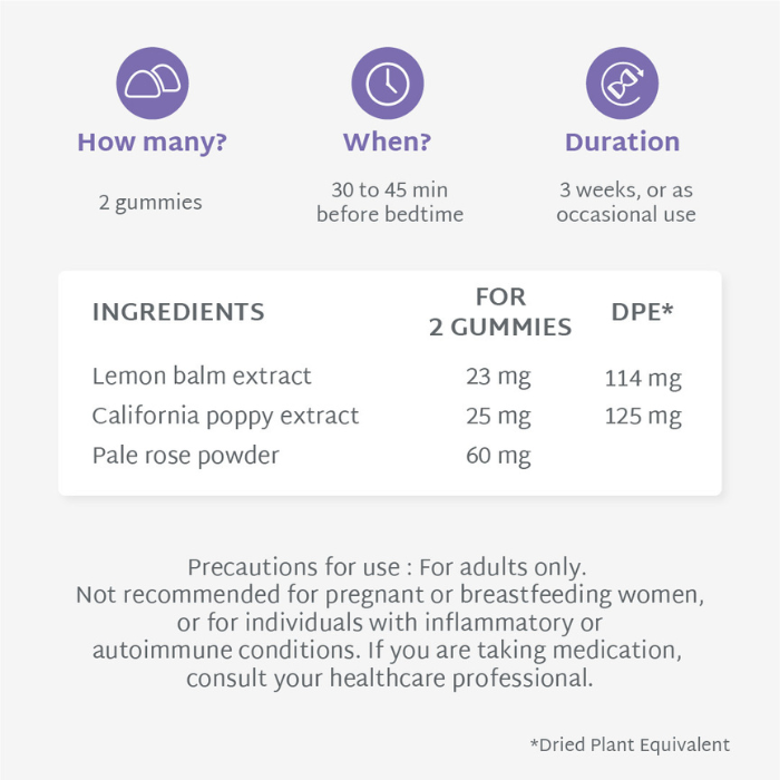 MELATONIN-FREE SLEEP GUMMIES | Promotes relaxation | 21 days