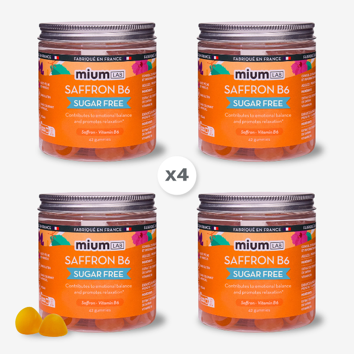 SUGAR-FREE SAFFRON B6 GUMMIES | Super pack | 4 x 21 days