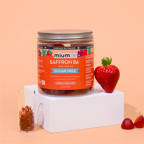 STRAWBERRY-FLAVOURED SAFFRON B6 GUMMIES  | Calm and focus | 21 days