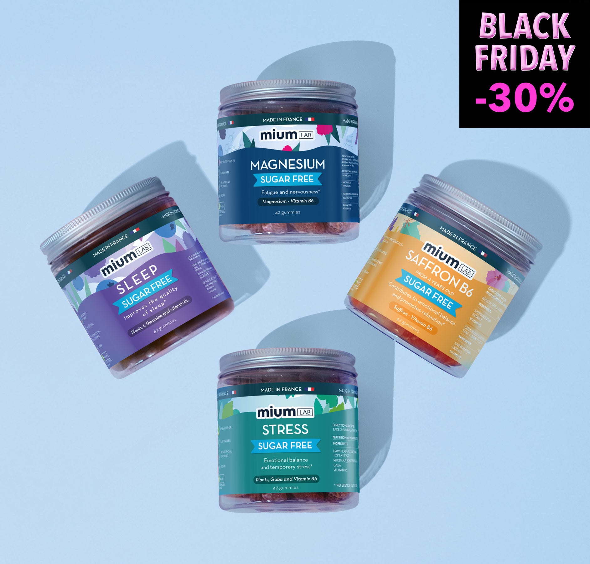 🏴 Emotional Balance Bundle | Magnesium + Saffron B6 + Sleep + Stress | 3-Week Programme