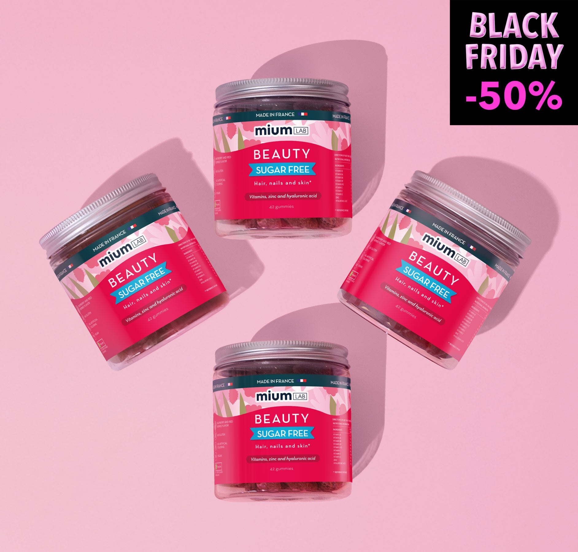 🏴 Sugar-Free Beauty Gummies Pack | Skin, Hair &amp; Nail Quality | Complete 3-Month Programme